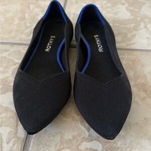Rothy's Elegant Black and Blue Flats